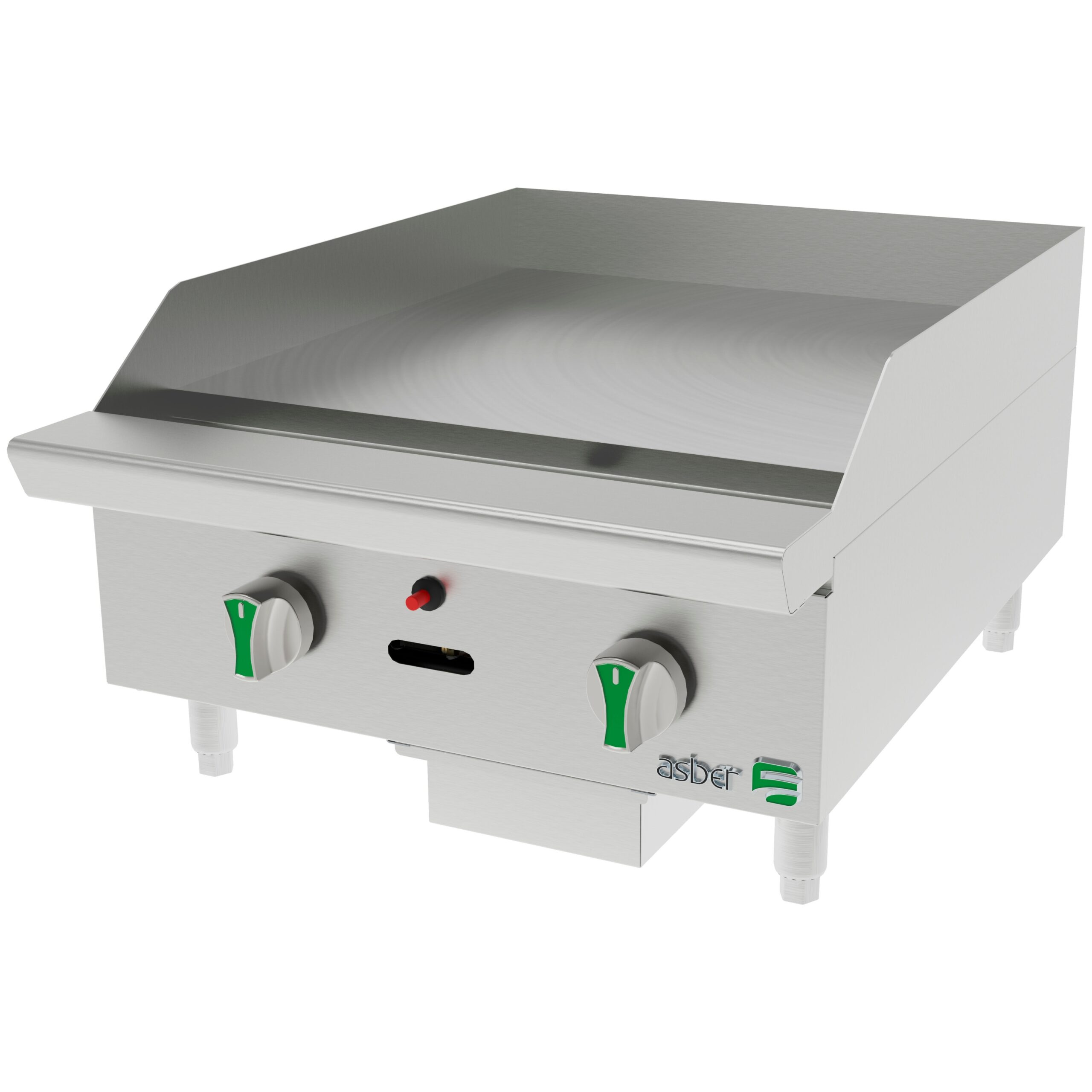 Plancha Asber AETG-24-EM Termostática a gas con placa 3/4 Emerald Line