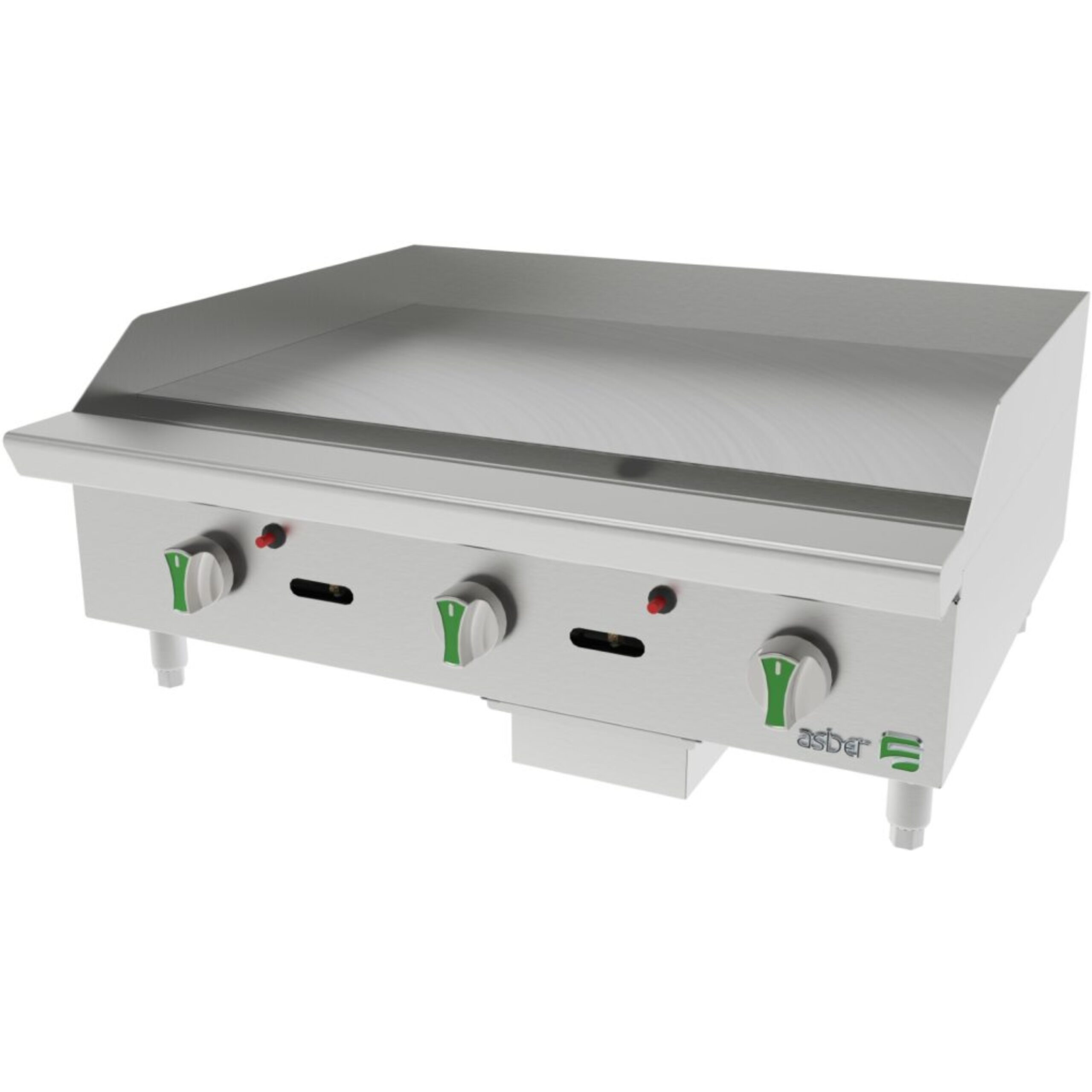 Plancha Asber AETG-36-EM Termostatica a gas con placa 3/4" Emerald Line